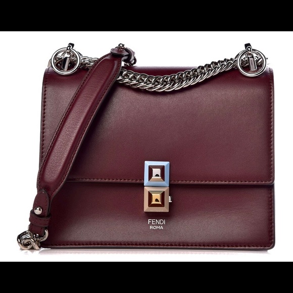 Fendi Handbags - ❌SOLD❌ FENDI KAN SMALL BURGUNDY CALFSKIN MINI BAG